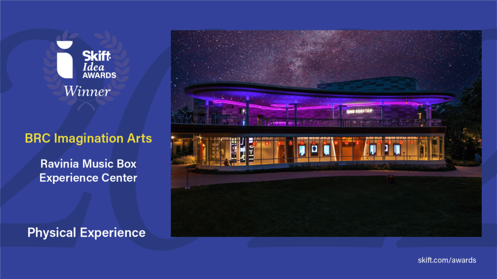 Skift IDEA Awards Entry: Physical Experience. BRC Imagination Arts, Ravinia Music Box Experience Center 
