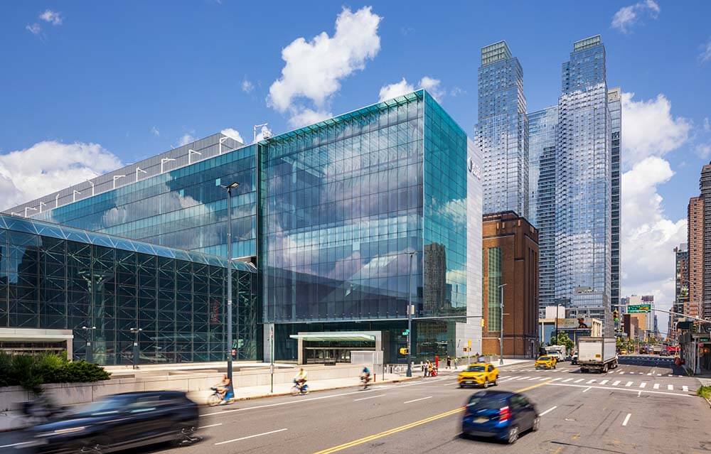 North Javits venue image from the outside. The venue for Skift Global Forum 2023 - Credit: Ruckus Marketing
