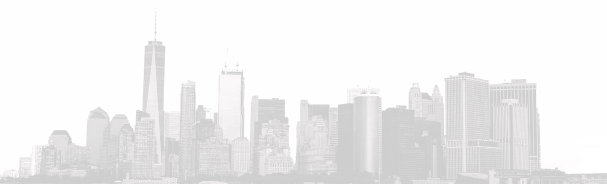 Greyed landscape image of New York City skyline