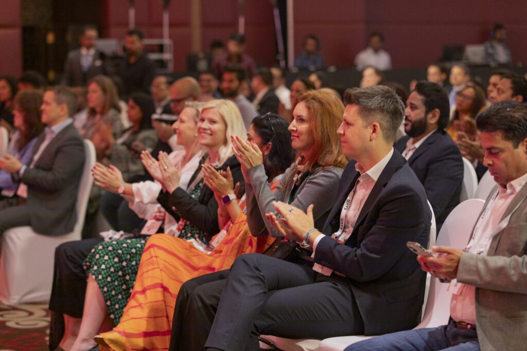 audience clapping after a session at the Skift India Forum