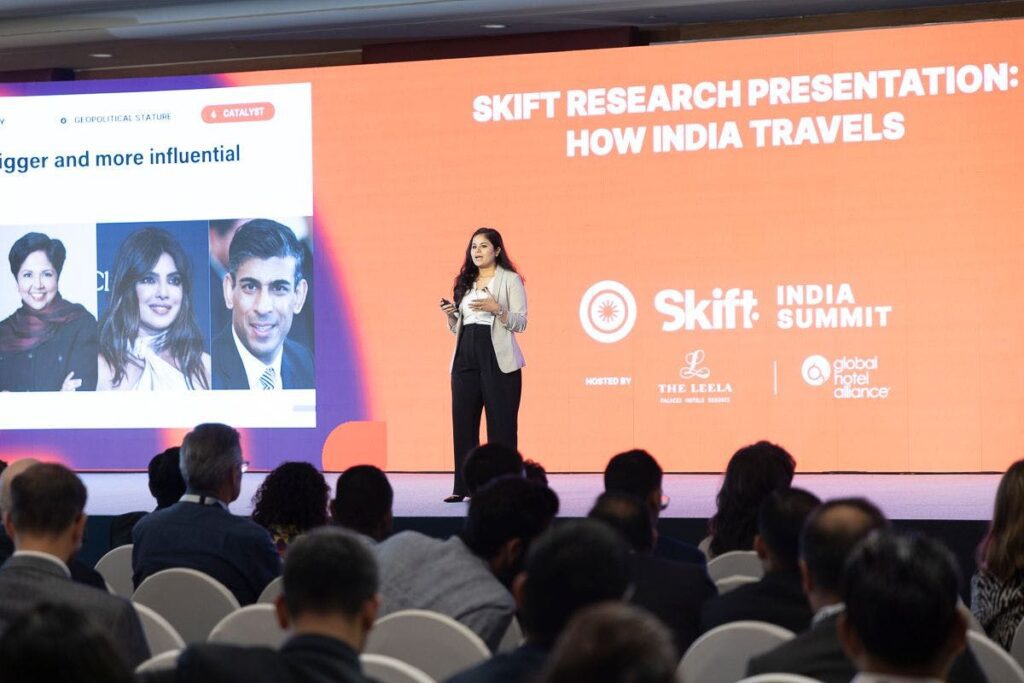 skift research presentation on how india travels at 2024 event