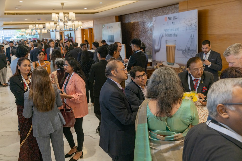 team networking and collaborating at the Skift India Forum