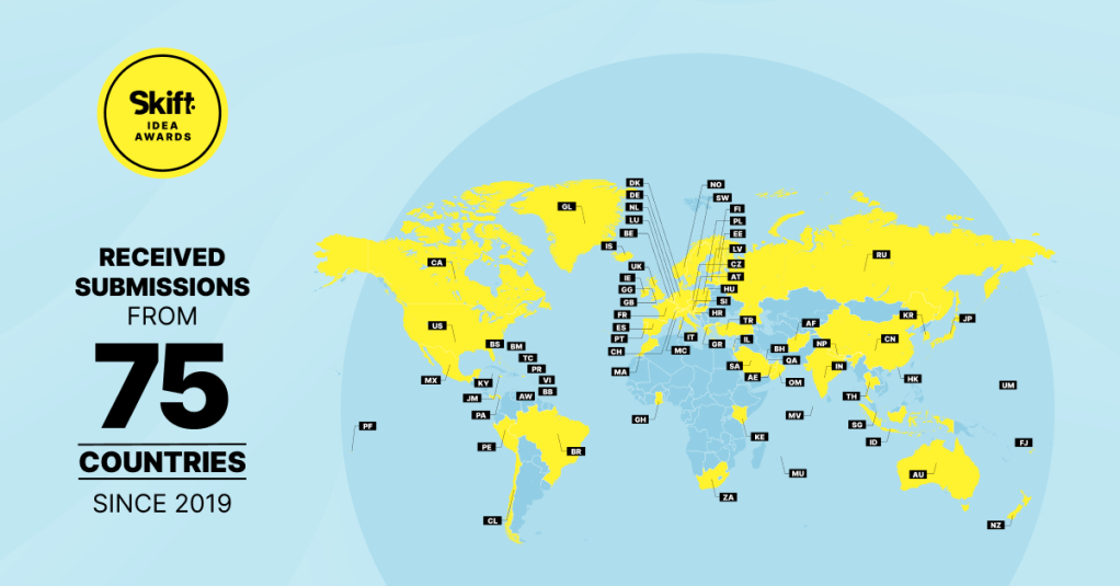 7 years of Skift IDEA Awards -Country submission map